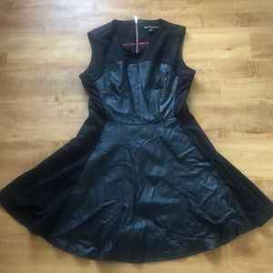 Blanca Noir Faux Leather Dress